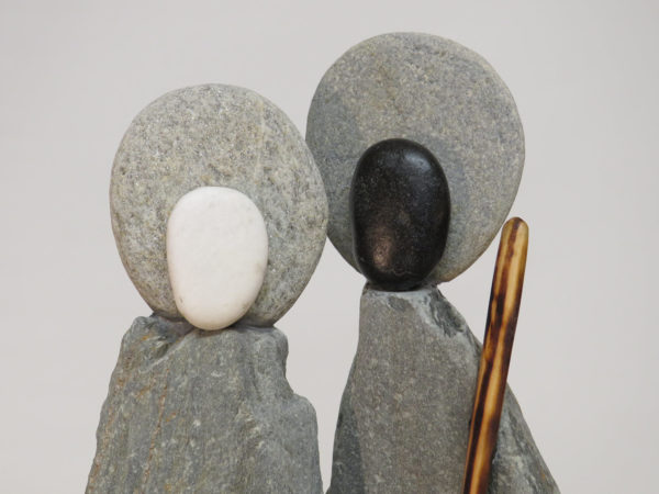 Steinfiguren - Die heilige Familie - Tiroler Krippe - moderne Weihnachtskrippe